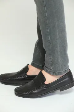 Erkek Loafer Günlük Babet Ayakkabı Siyah