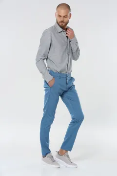 Slim Fit Erkek Chino Pantolon İndigo