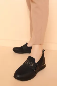 Taşlı Kadın Ayakkabı Siyah