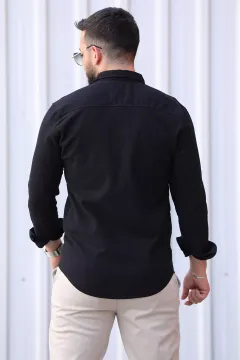 Uzun Kol Erkek Basic Gömlek Siyah