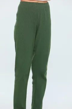 Kız Çocuk Likralı Pantolon Yeşil