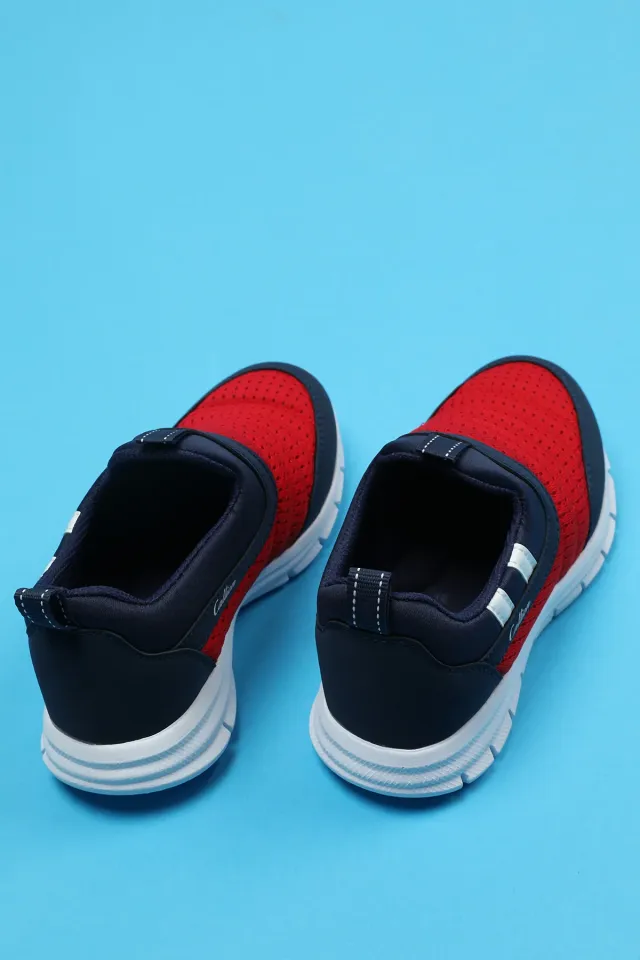 Anoraklı Çocuk Spor Ayakkabı Lacikırmızı