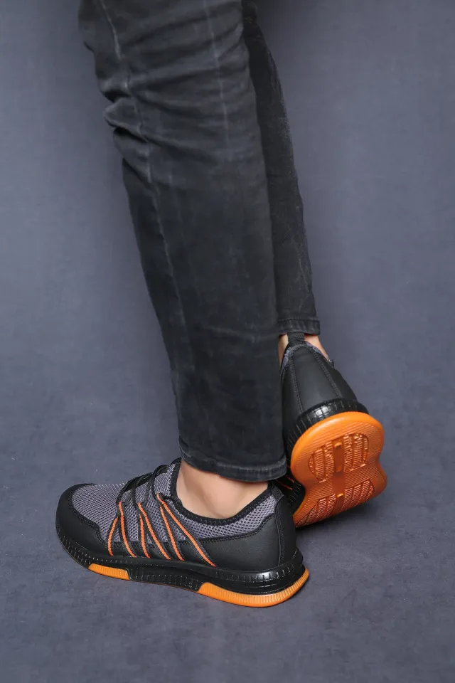 Anoraklı Erkek Spor Ayakkabı Fümeoranj