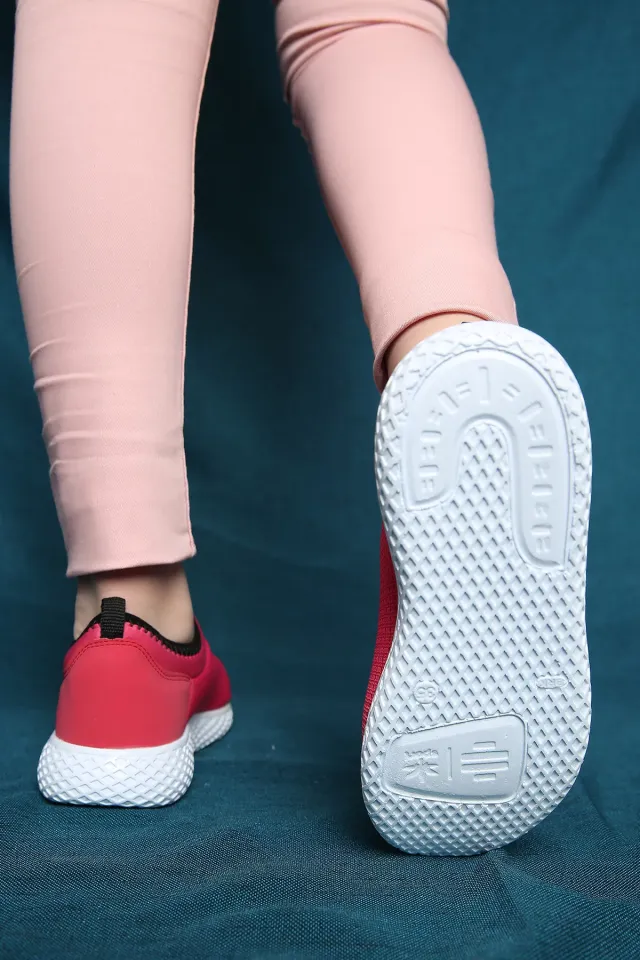 Anoraklı Kız Çocuk Spor Ayakkabı Fuşya