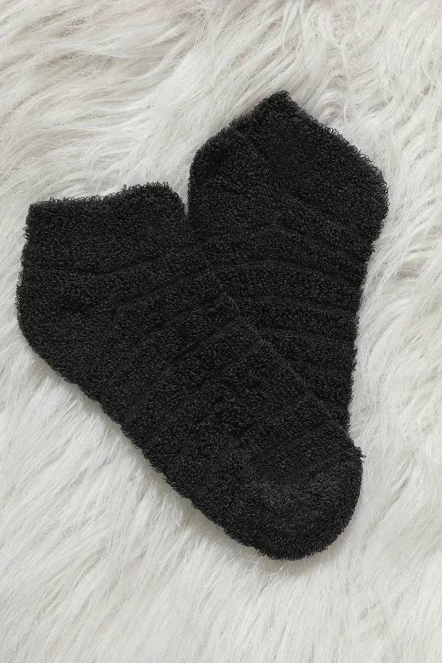 Arc Kız Çocuk Ters Havlu Patik Çorap Antrasit