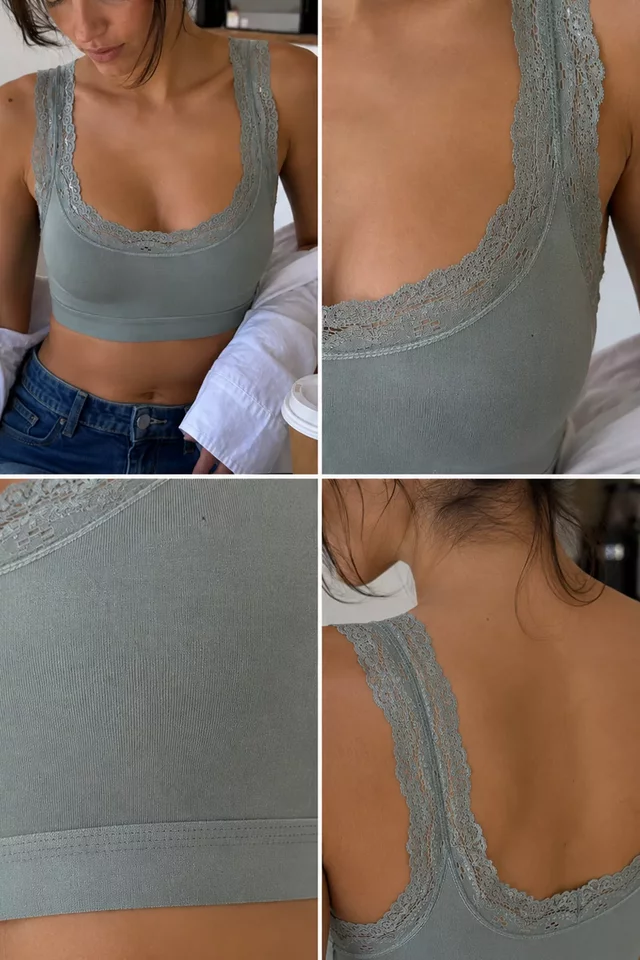Bambu Pedli Dantelli Büstiyer