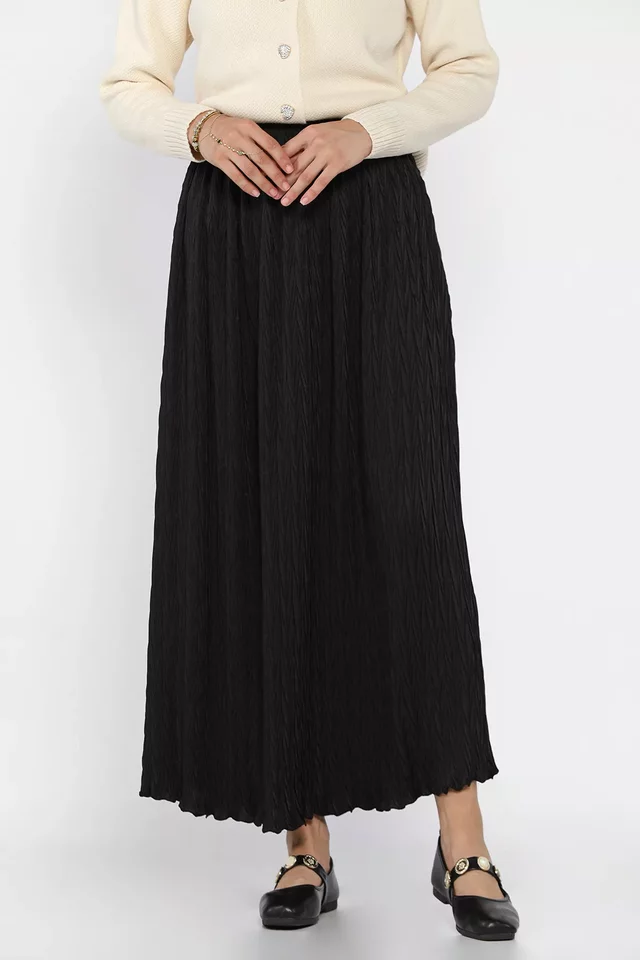 Bel Lastikli Kendinden Desenli Tesettür Etek(s,m,l,xl Uyumludur) - 2