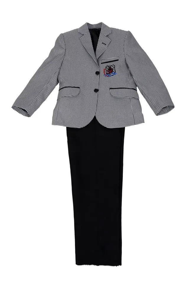 Ceket Pantolon Takım Elbise(1-10 Yaş) Siyahkareli