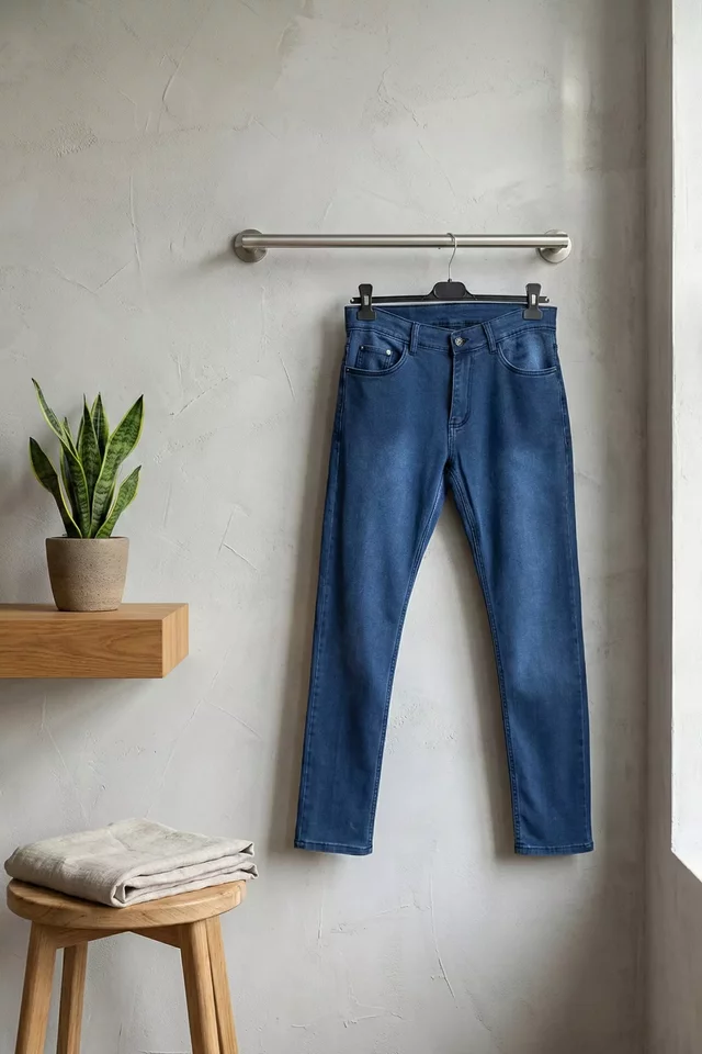 Erkek İçi Polarlı Jean Kot Pantolon