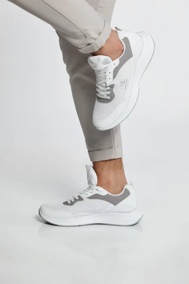 Erkek Bağcıklı Spor Ayakkabı Beyaz