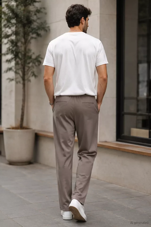 Erkek Bel Lastikli Bağlamalı Jogger Pantolon