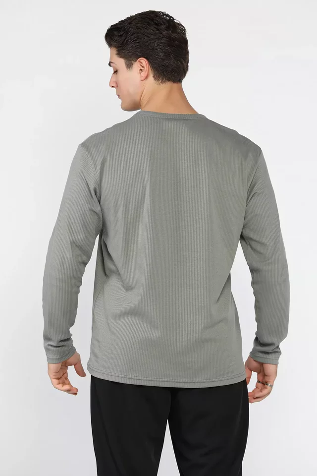 Erkek Bisiklet Yaka İnterlok Sweatshirt