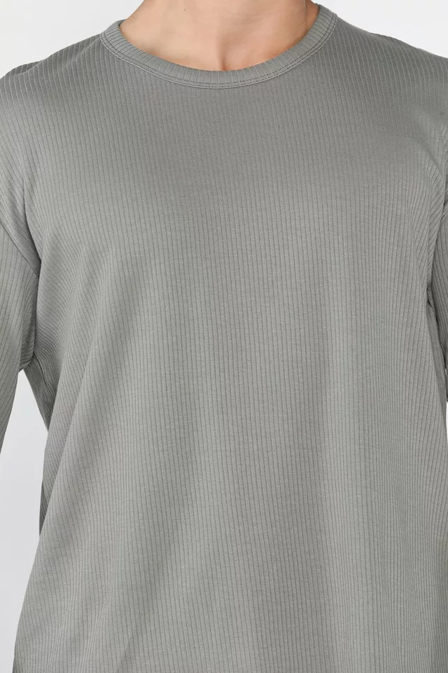Erkek Bisiklet Yaka İnterlok Sweatshirt