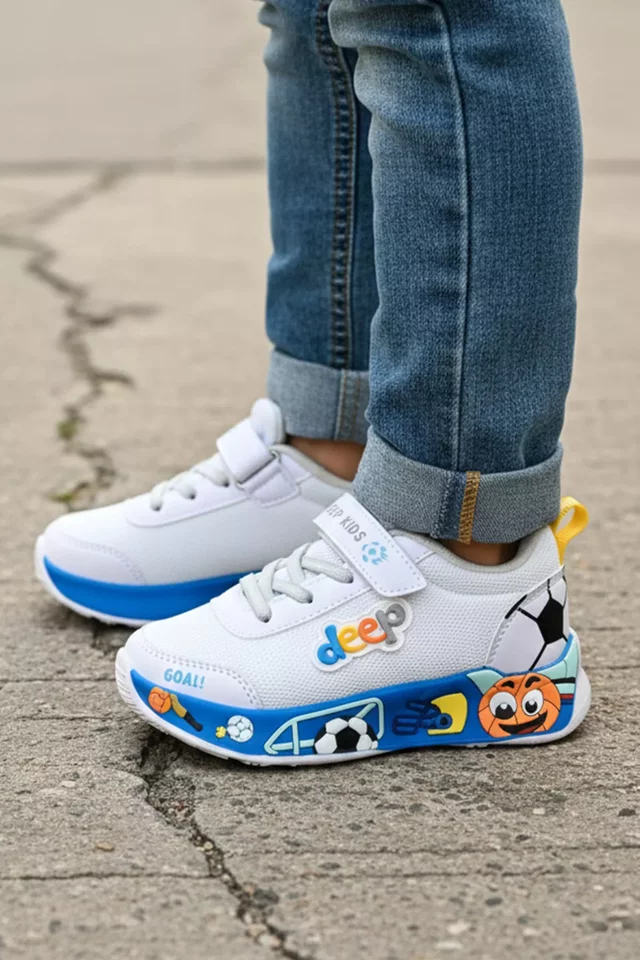 Erkek Çocuk Işıklı Cırtlı Spor Ayakkabı