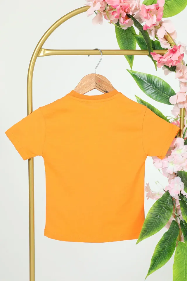Erkek Çocuk Baskılı T-shirt Orange