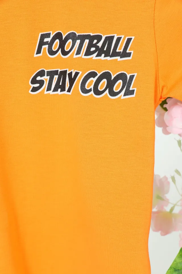 Erkek Çocuk Baskılı T-shirt Orange