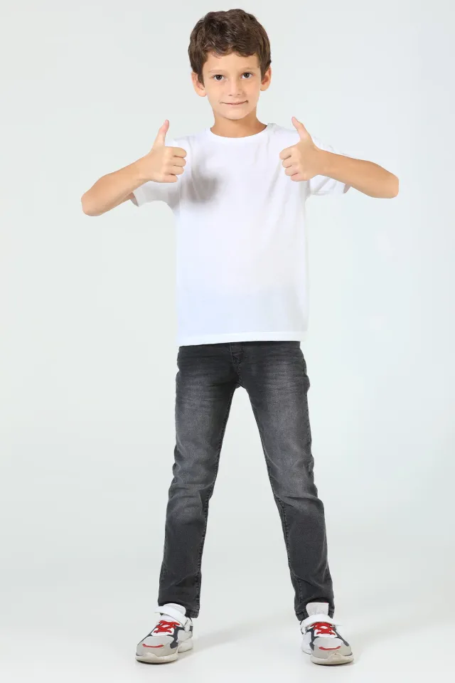 Erkek Çocuk Jeans Pantolon (8-12 Yaş) Antrasit