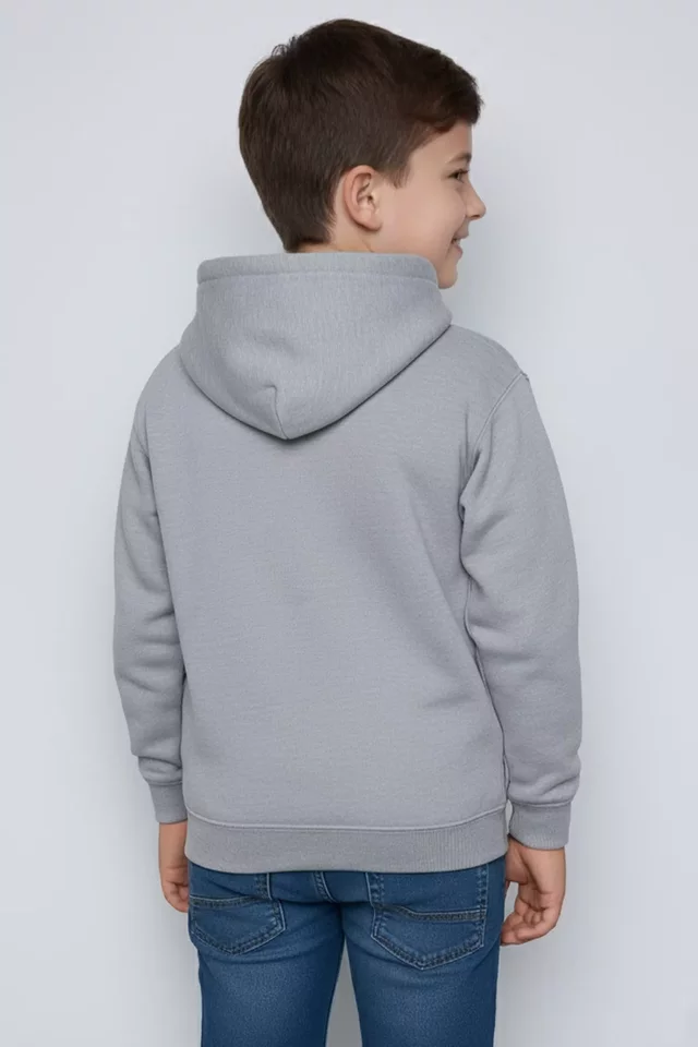 Erkek Çocuk Kapüşonlu Üç İplik Şardonlu Sweatshirt - 2