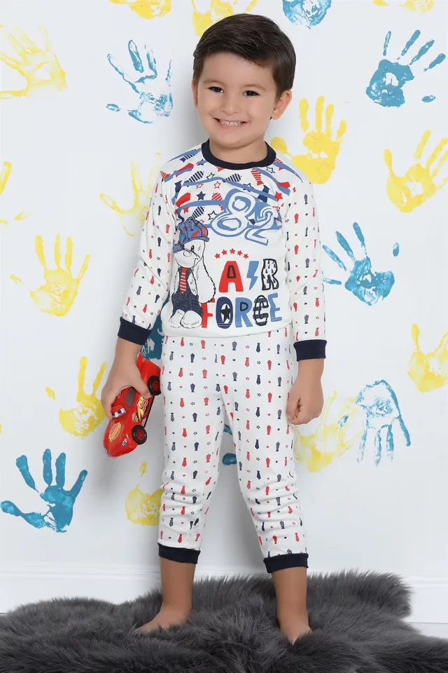 Erkek Çocuk Pijama Takımı Lacivertsaksmavisi