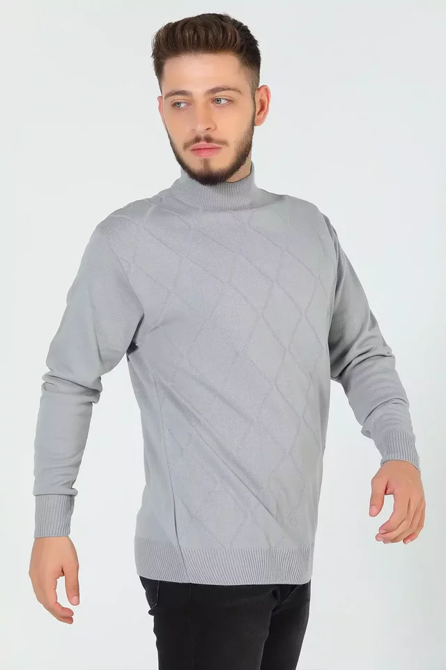 Erkek Desenli Triko Kazak