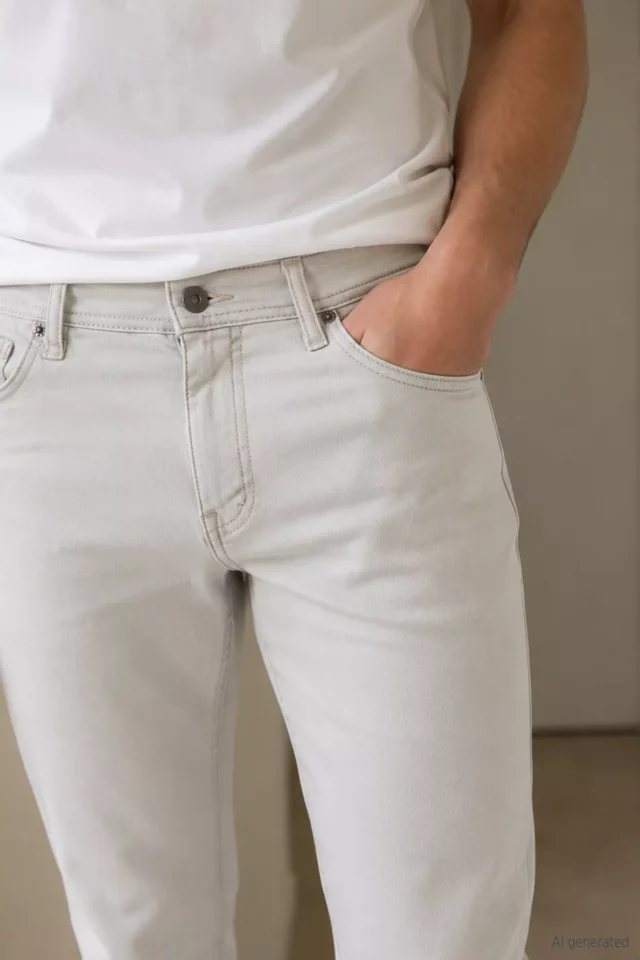 Erkek Düşük Bel Likralı Gabardin Pantolon - 2