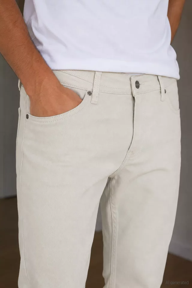 Erkek Düşük Bel Likralı Gabardin Pantolon - 2