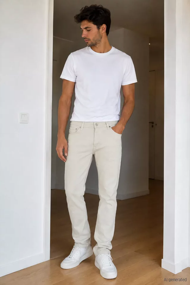 Erkek Düşük Bel Likralı Gabardin Pantolon