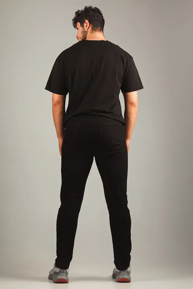 Erkek Likralı Jeans Pantolon Siyah