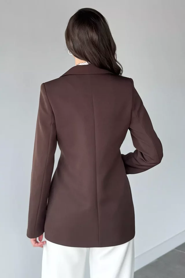 Gülseli Kadın İç Astarlı Pileli Blazer Ceket