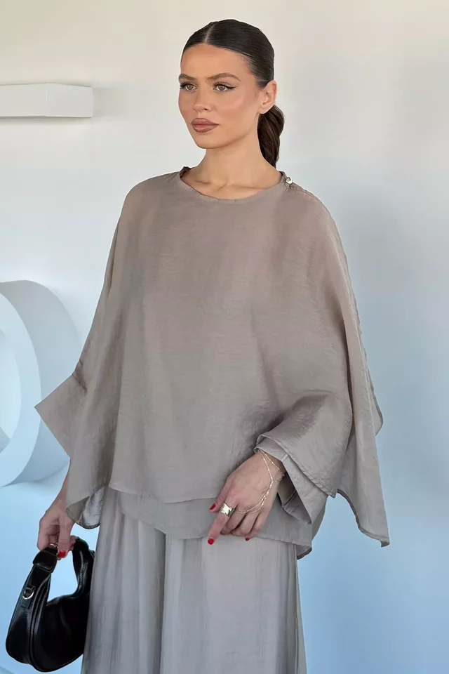 Gülseli Kadın Transparan Bluz Pantolon İkili Takım - 2