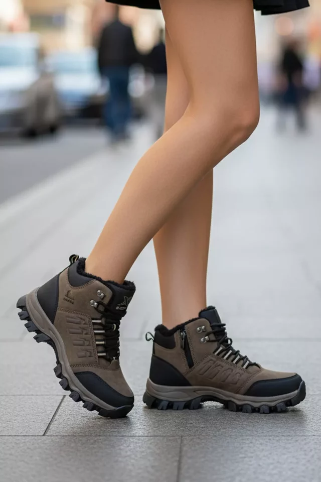 Kadın İçi Peluş Trekking Bot - 2