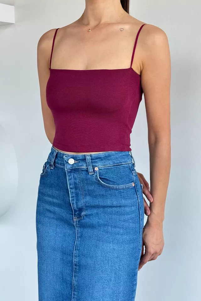 Kadın İp Askılı Kaplı Büstiyer
