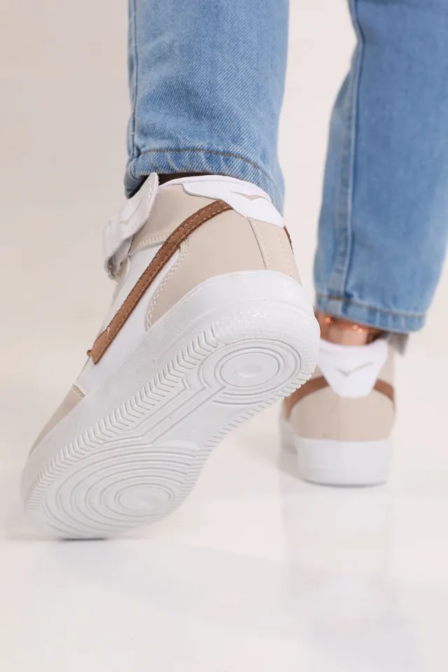 Kadın Boğazlı Jordan Spor Ayakkabı Beyazbej