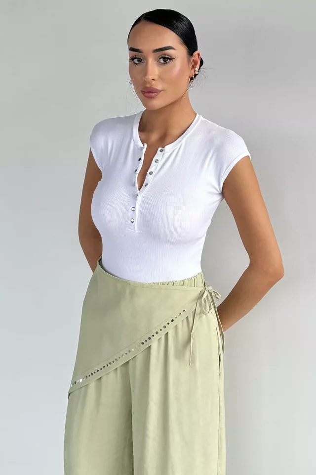 Kadın Çıtçıtlı Kaşkorse Bluz - 2