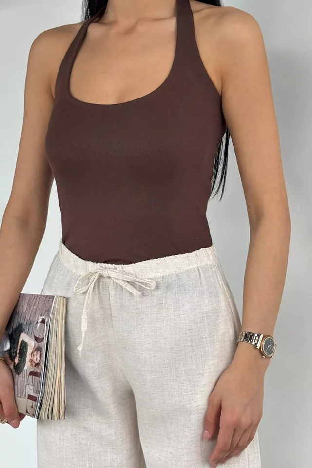 Kadın Halter Yaka Bluz
