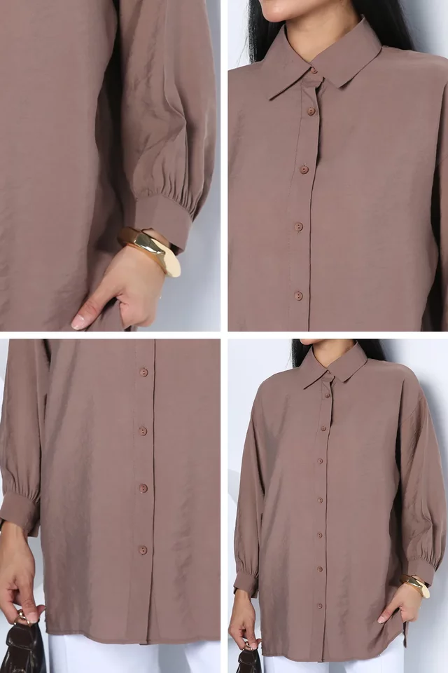 Kadın Oversize Basic Gömlek