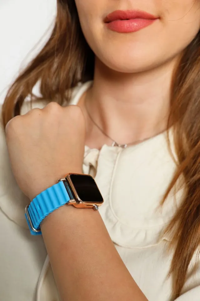 Kadın Silikon Kordonlu Dijital Kol Saati Mavi