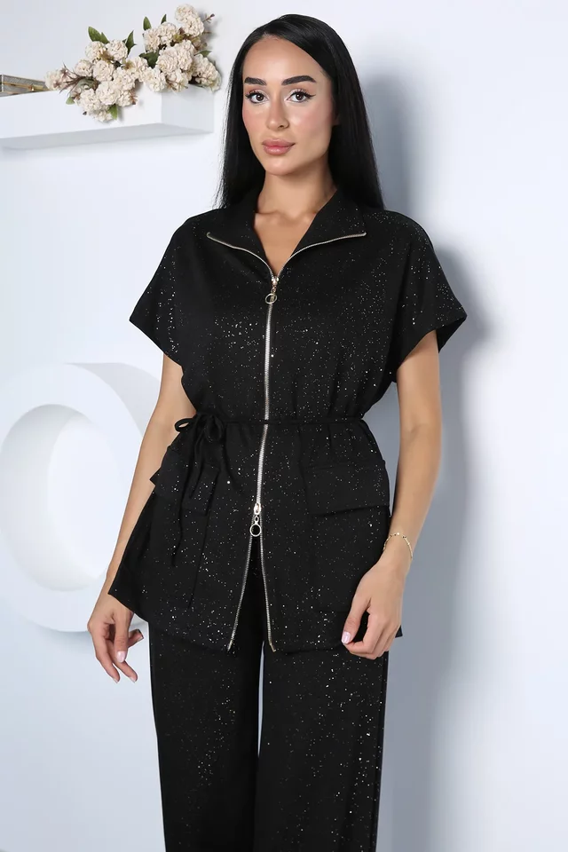 Kadın Sim Detaylı Hırka Pantolon İkili Takım
