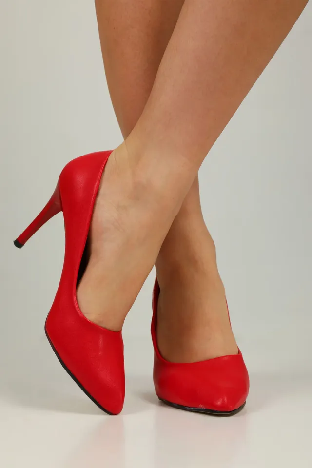 Kadın Stiletto Topuklu Ayakkabı Kırmızı