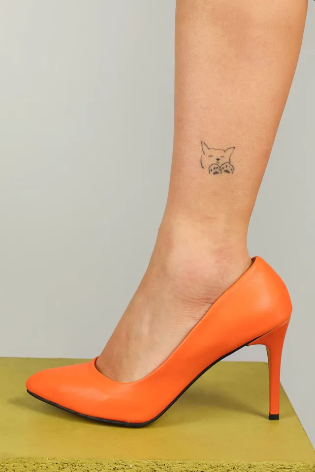 Kadın Stiletto Topuklu Ayakkabı Orange