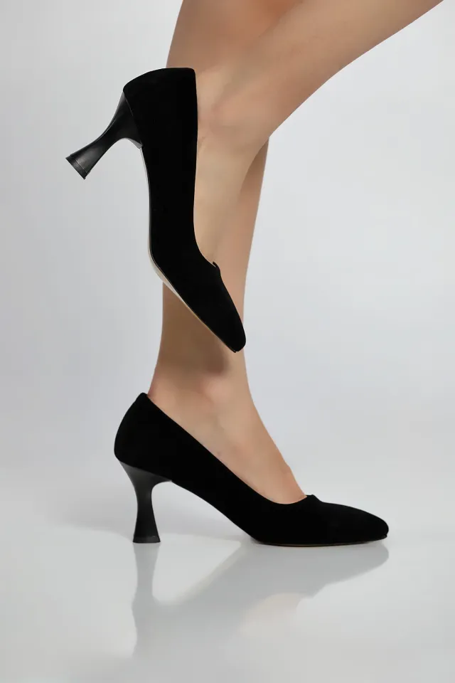 Kadın Topuklu Ayakkabı Siyahsüet