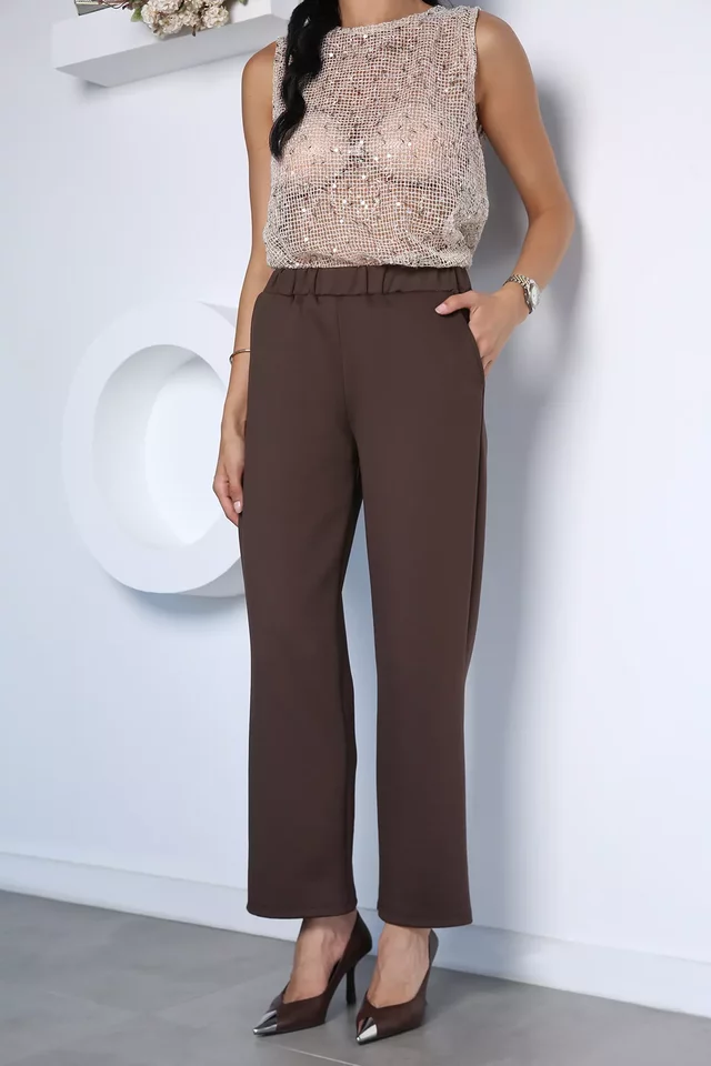 Kadın Trend Scuba Kumaş Pantolon - 2