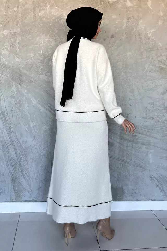 Kadın Triko Etek Hırka Tesettür İkili Takım (s,m,l,xl Uyumludur)