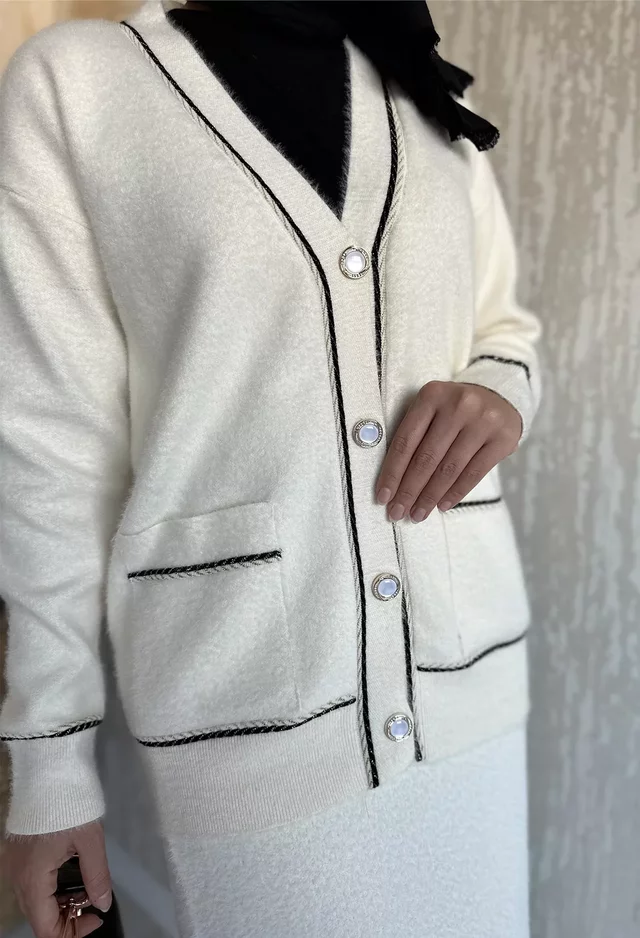 Kadın Triko Etek Hırka Tesettür İkili Takım (s,m,l,xl Uyumludur)