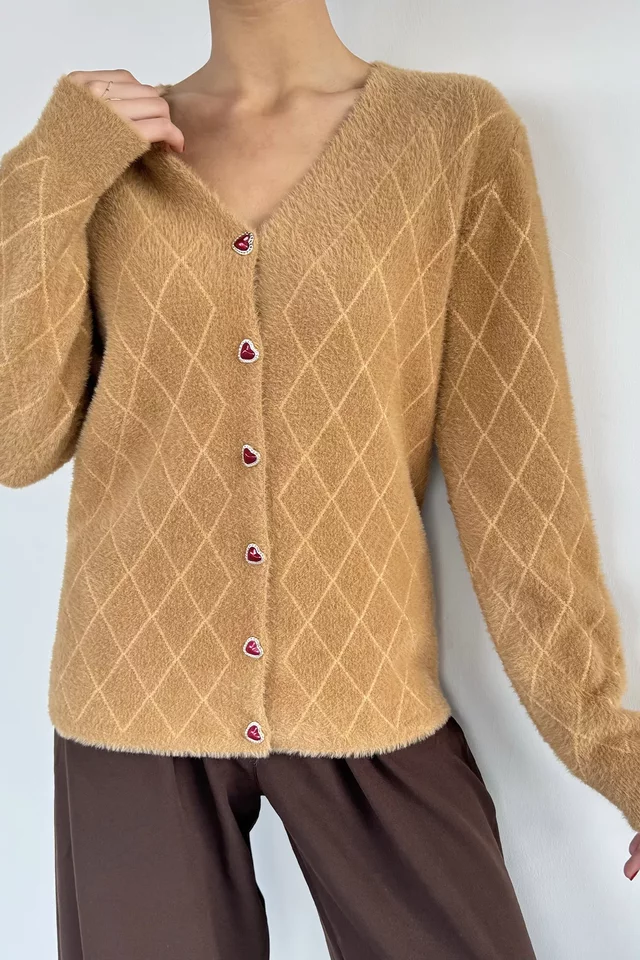 Kadın Yumoş İplik Sakallı Triko Hırka (s-m-l-xl Uyumludur) - 1