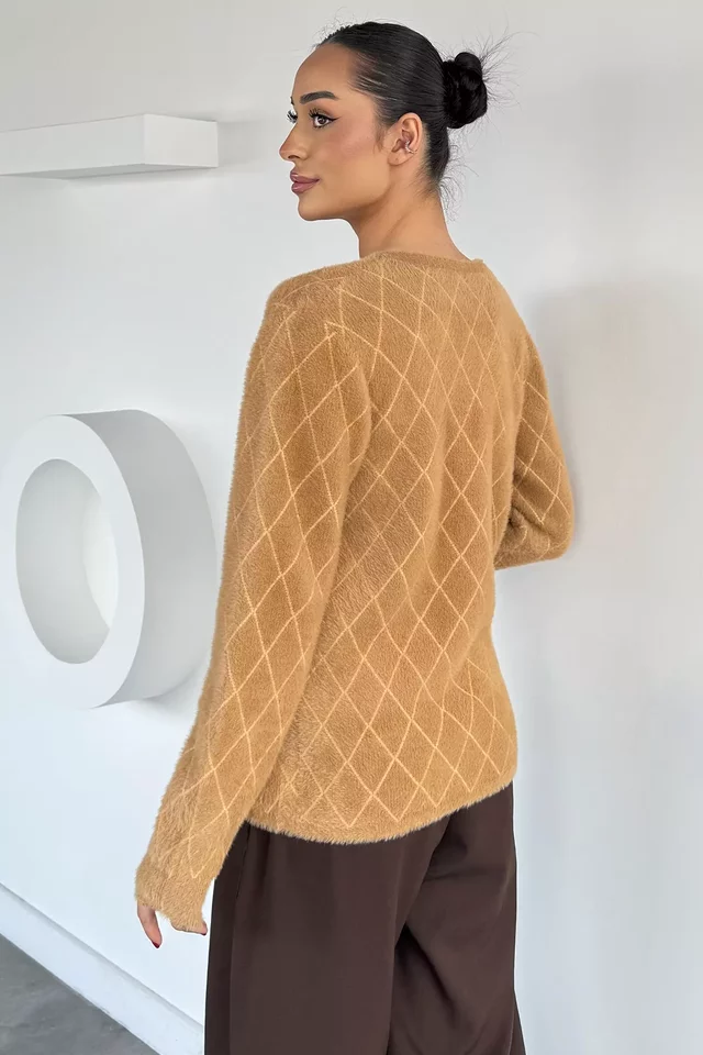 Kadın Yumoş İplik Sakallı Triko Hırka (s-m-l-xl Uyumludur)