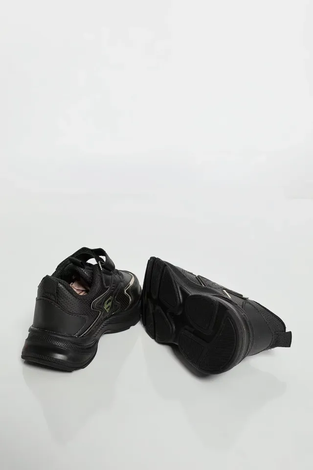 Kız Çocuk Cırtlı Spor Ayakkabı Siyah