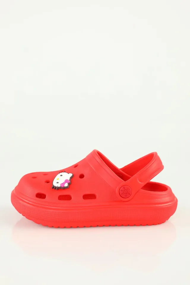 Kız Çocuk Confort Rahat Sandalet Terlik Kırmızı