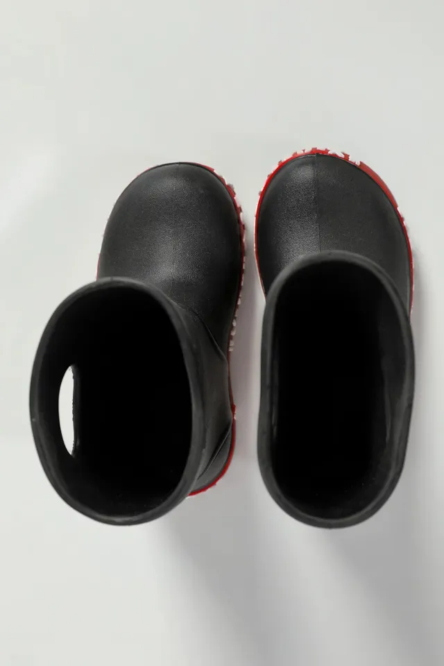 Kız Çocuk Çorap Kombinli Yağmur Çizmesi Siyah
