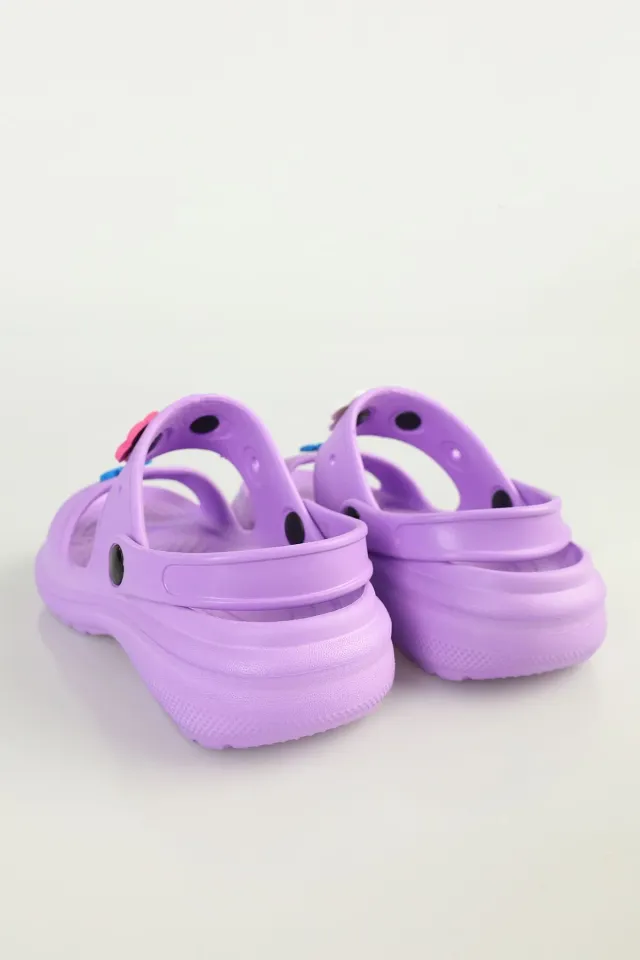 Kız Çocuk Günlük Rahat Sandalet Terlik Lila